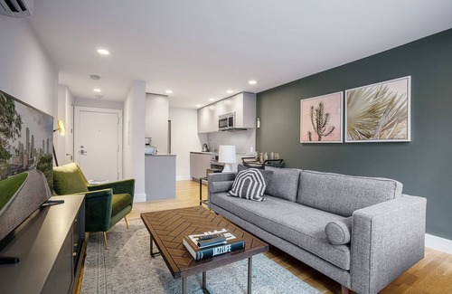 Mid-Cambridge Apartment | Rad Harvard Sq 1BR w/Balcony, near Shops & Campus, by Blueground