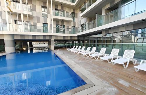 Al Raha Beach Apartment | Raha Loft Trend 1BR - Stylish Stay with Pool & Gym Near Al Raha Mall & Beach