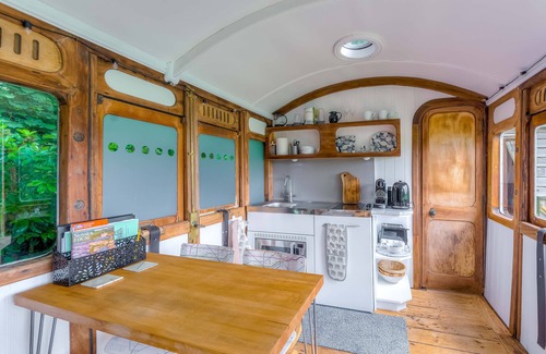 Walberton House | Railway carriage accommodation with tennis court!