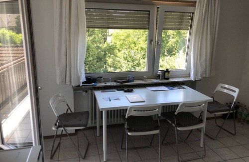 Ramstein-Miesenbach House | Ramstein Room with private bathroom, shared kitchen and living room/balcony