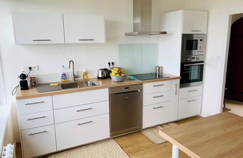Saint-Michel-en-Greve Apartment | RARE: 180° full sea view overlooking the beach