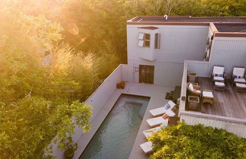 Fire Island House | Rare 5 BR house in the heart of the Pines, w/hot tub, mere steps from the beach!