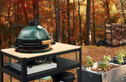Millville House | Red A Frame Shenandoah Escape Fire Pit BBQ
