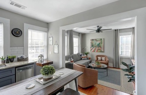 Old West Broad Neighborhood Apartment | Red Brick Row, Modern | Inviting | Chic