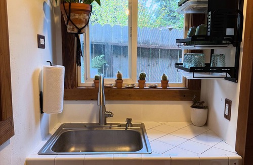 Pacific Apartment | Redwood garden oasis w/outdoor clawfoot tub