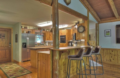 Epworth Cabin | Relax in the hot tub with sounds from the nearby creek! - Bear Naked Hideaway