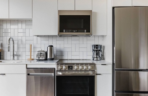 Revere Apartment | Remarkable Revere Studio w/Fire Pit, Pool, Gym, BBQ, W/D, by Blueground