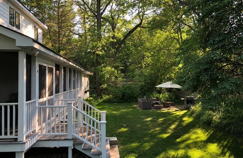 Michiana House | Remodeled Spacious Farmhouse-1 Block to Beach w/Gourmet Kitchen & Enclosed Porch