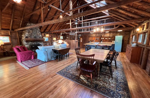 West Point Cabin | Renovated 3-BR boathouse built atop water in quiet cove; private float & trails
