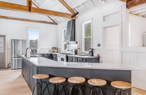 Conover House | Renovated Conover Town Hall on ATV/snowmobile trails with patio, grill, & W/D