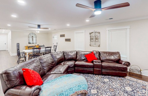 Lexington House | Renovated home with covered deck, fireplace, & all-new interior