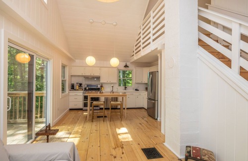 Belfast House | Renovated woodland home with lovely deck & firepit - minutes to Swan Lake