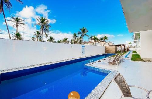 Flamengo Apartment | Residencial Ilha de Santorini, 100 m da Praia, Pico de Surfe, Piscina, Parque infantil, 2 Vagas de Garagem