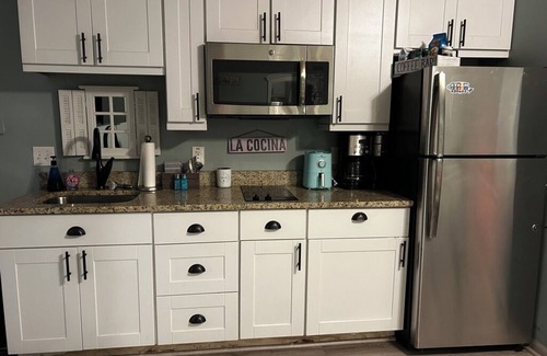 Woodstock Apartment | Resort studio apartment with private hot tub, fire pit, gym, and access to pool.