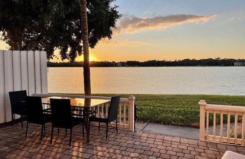 Coquina Key Condo | Resort style Luxury condo on the waterfront with private patio overlooking bay.