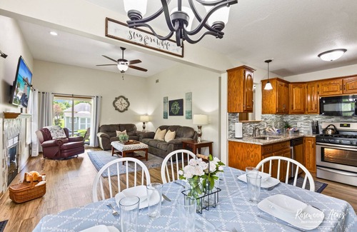 Manteno House | Rest like royalty with two king size beds, one queen bed and one queen air bed.
