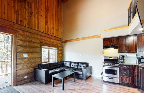 Lac Le Jeune Cabin | Restful rustic retreat with deck, full kitchen, & complimentary internet