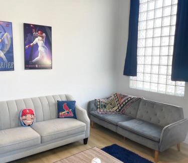 Near Southside Apartment | Retro Baseball Downtown Apartment
