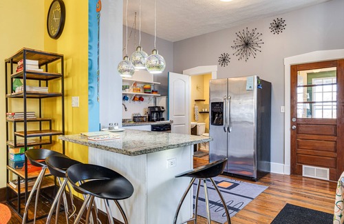 Fountain Square House | Retro-Inspired Indy Home: Walk to Fountain Square!