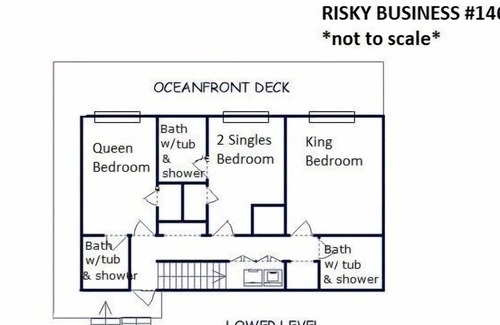 Topsail Beach House | RISKY BUSINESS: 4 BR / 4 BA oceanfront in Topsail Beach, Sleeps 8