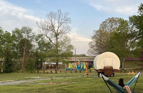 Lillington House | River-Front Wagon Glamping- The Dogwood