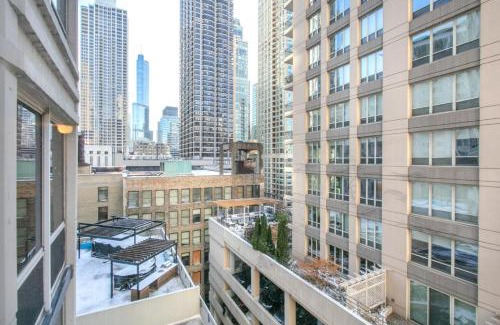 Rush and Division Apartment | River N 1BR w Gym WD nr Magnificent Mile CHI-162