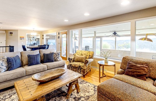 Spokane House | River-view home with yard, enclosed porch, wood stove, & private W/D