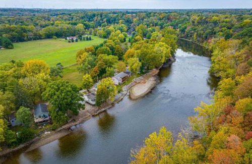 Rockfield House | Riverfront Brookston Retreat with Deck and River Tubes