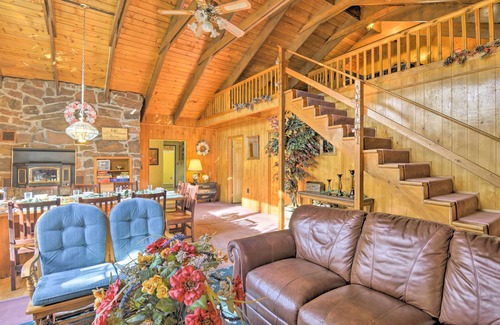 Alger Cabin | Riverfront Cabin in Alger w/Patio & WiFi!