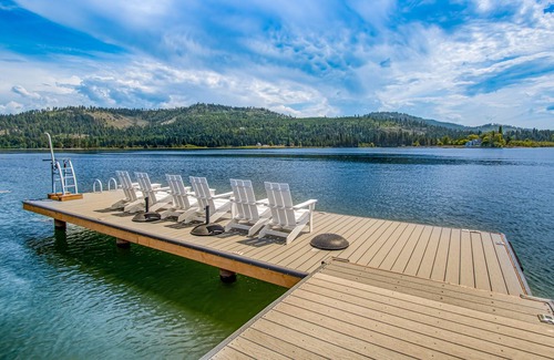 Laclede House | Riverfront custom home with private dock, hot tub, firepit, game room, grill, AC