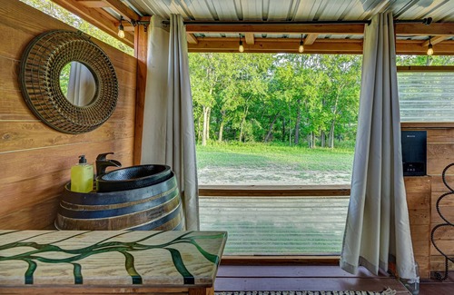 Marble Falls Cabin | Riverfront | Glamping| Yurt | Hot Tub | Firepit | Kayaks