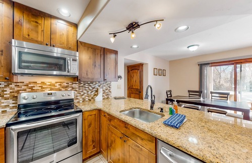 Edwards Condo | Riverfront, ground-floor condo with fireplace & fishing access - near Riverwalk