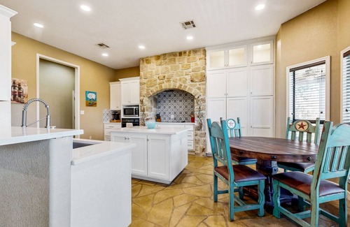 Seguin House | Riverfront home on Lake Seguin with dock, kayaks, beautiful views & air hockey