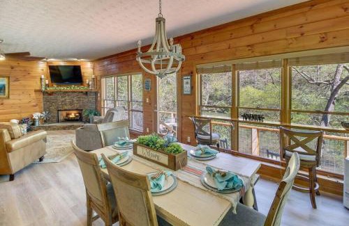 East Ellijay House | Riverfront Home w Gameroom & Screened Porch