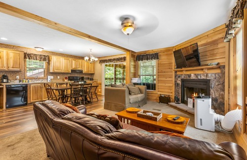 Schroon Lake House | Riverfront home with huge screened deck - dog-friendly & fast WiFi