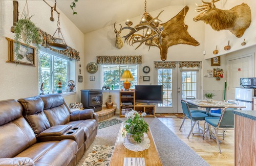 Barview House | Riverfront Home with Beautiful Water Views, Patio & Fireplace