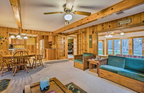 Manton Cabin | Riverfront Manton Cabin w/Pool Table & Fire Pit!