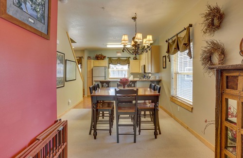 Government Camp House | Riverfront mountain townhouse with pool & hot tub, patio, & easy ski access