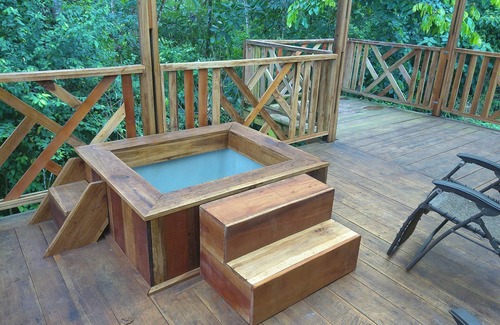 Guayabo House | Riverside Joy Cabin: Solar Hot Tub, Private Decks, Rainforest Reserve Costa Rica