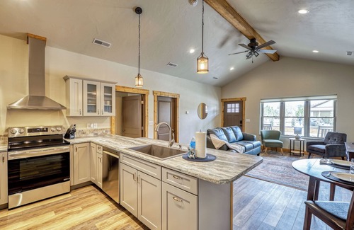Rockerville Condo | Rockerville Gold Town Lodging #1- This one-bedroom condo is your perfect home base for adventure and relaxation. Just minutes from Mount Rushmore, Crazy Horse Memorial, Custer State Park, Sturgis, and the Badlands.