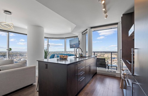 Downtown Edmonton Apartment | Roger - Luxury ICE District Suite - Pool & Parking