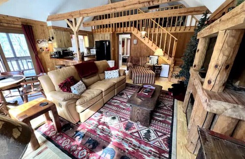 Whittier Cabin | Romantic Creekside Cabin w/hot tub Near Smoky Mountains National Park
