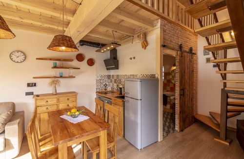 Casarejos Cottage | Romantic House, with Jacuzzi for two people in the room, wood-burning fireplace
