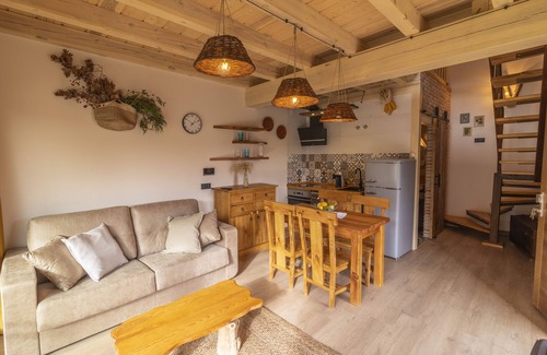 Casarejos Cottage | Romantic House, with Jacuzzi for two people in the room, wood-burning fireplace