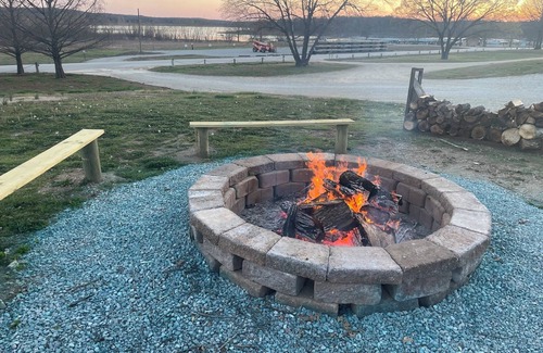 Warsaw House | Room Perfect for Family Gatherings w/Pool and Large Fishing Pond