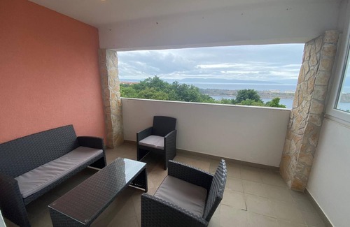 Municipality of Omisalj House | Room-studio Melissa With Terrace and sea