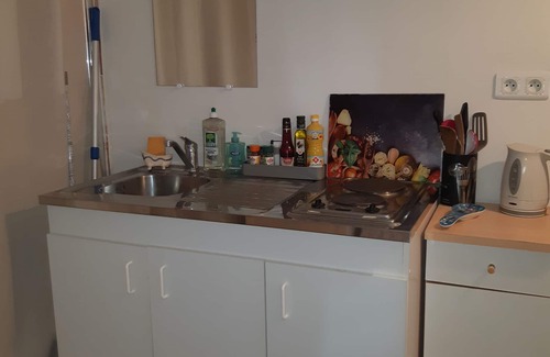 Calenzana Apartment | Room-Studio with garden & pool in lively village 10 minutes from beaches