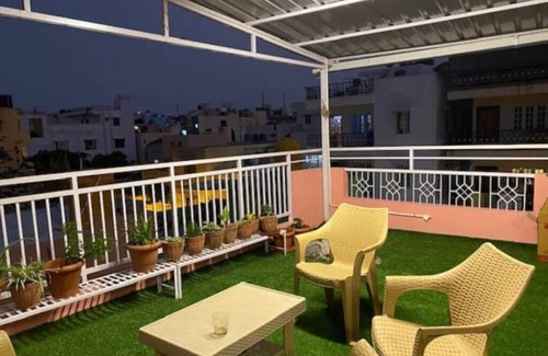 Chamundi Nagar Apartment | Room with private terrace and patio - only for girls & couples