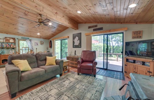 Rose City House | Rose City Cabin with Fire Pit and Lake Access