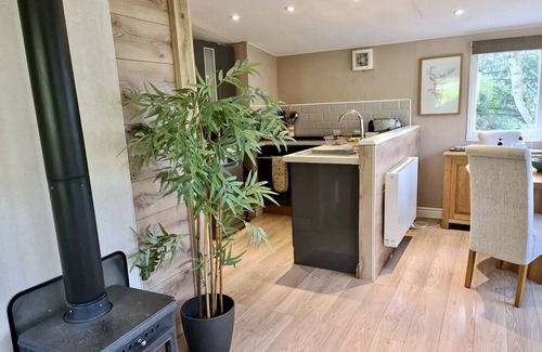 Farden Cabin | Rowan Tree Lodge with Hot Tub, a beautiful Woodland Retreat in Shropshire